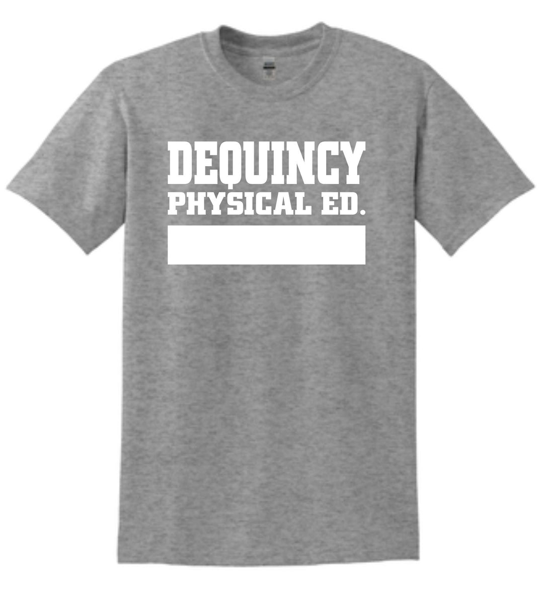 DeQuincy Middle PE Uniform Graphite Grey SHIRT 20242025 ***SECOND ORD