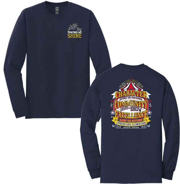 CYPRESS COVE COTTON SPIRIT SHIRT 2025/2026 LONG SLEEVE NAVY ***SECOND ORDER***