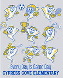 CYPRESS COVE SPIRIT 26/27 SILVER WICKING TEE MULTI-SPORT DESIGN ***FIRST ORDER***