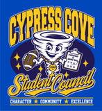 CYPRESS COVE STUDENT COUNCIL 2026 ROYAL BLUE 50/50 TEE