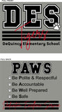 DEQUINCY ELEMENTARY SPIRIT THEME 25/26 SPORT GREY SHORT SLEEVE **FIRST ORDER**