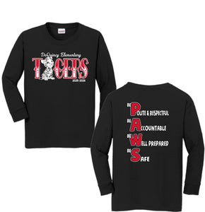 DEQUINCY ELEMENTARY SPIRIT SHIRTS 25/26 BLACK LONG SLEEVE **FIRST ORDER**
