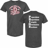 DEQUINCY MIDDLE SPIRIT SHIRTS 26/27 DARK HEATHER GREY SHORT SLEEVE ***SECOND ORDER***