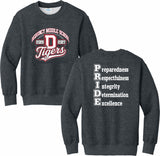 DEQUINCY MIDDLE SPIRIT SHIRTS 26/27 DARK HEATHER GREY SWEATSHIRT ***SECOND ORDER***