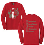 DEQUINCY MIDDLE SPIRIT SHIRTS 25/26 RED LONG SLEEVE ***SECOND ORDER***