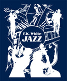 FK WHITE JAZZ BAND SHORT SLEEVE NAVY BLUE 50/50 TEE 2026