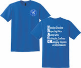 FRASCH SPIRIT SHIRTS '26-'27 ROYAL BLUE 100% RINGSPUN COTTON SOFTSTYLE SHORT SLEEVE ***SECOND ORDER***
