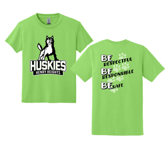 HENRY HEIGHTS LIME GRTEEN SPIRIT SHIRTS 2025-2026 ***SECOND ORDER***