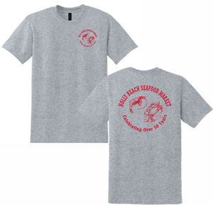 HOLLY BEACH SEAFOOD SPORT GREY SHORT SLEEVE TEE