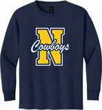 NELSON ELEMENTARY 26/27 SPIRIT SHIRT LONG SLEEVE COTTON NAVY BLUE ***FIRST ORDER***