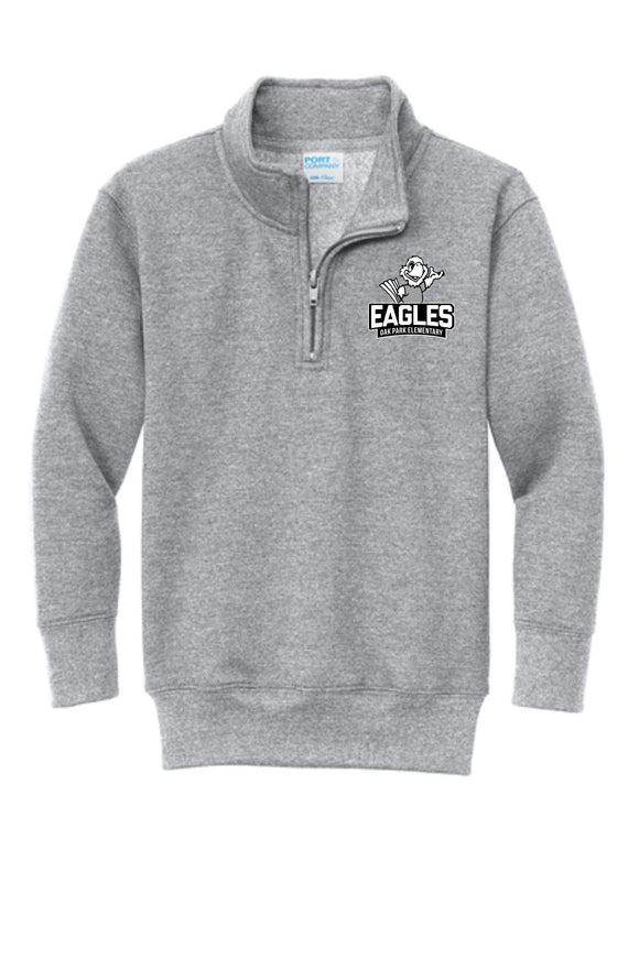 OAK PARK ELEMENTARY OXFORD GREY 1/4 ZIP SWEAT 25/26***THIRD ORDER***