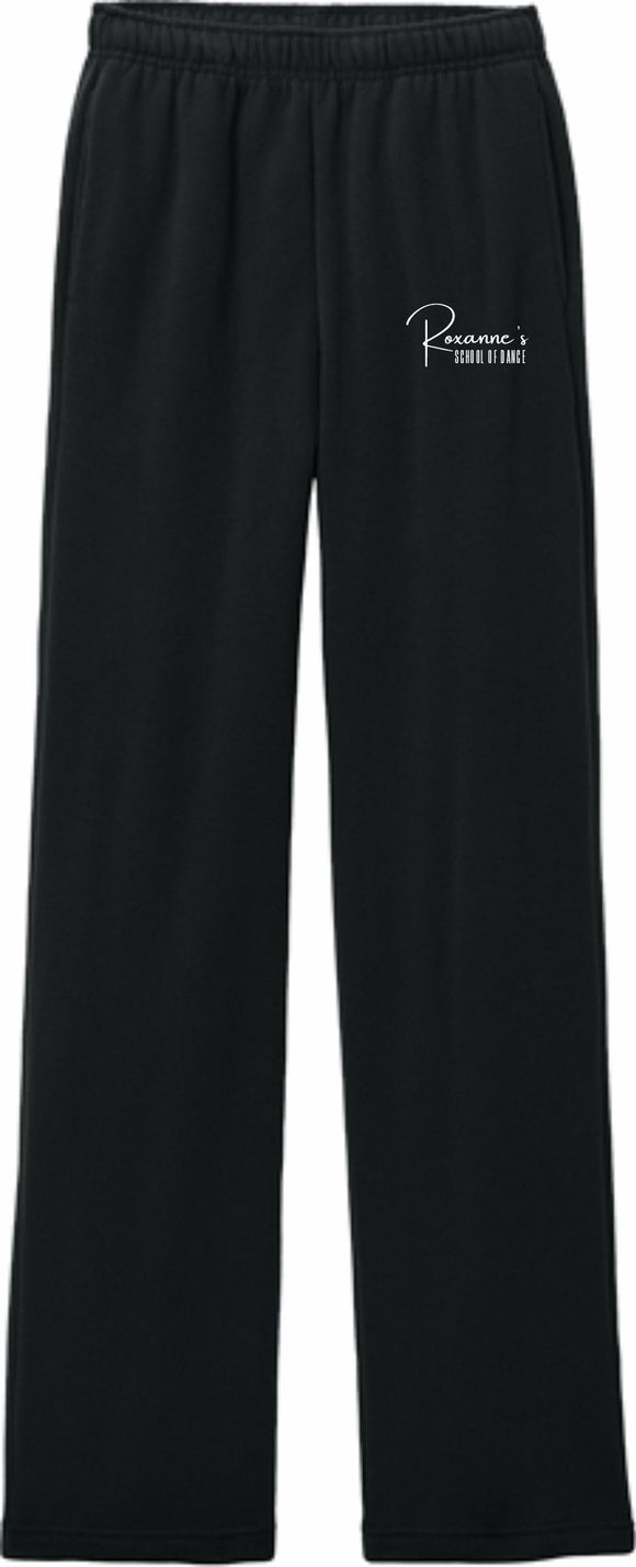 ROXANNE'S BELLA CANVAS STRAIGHT LEG SWEATPANT WITH 1 COLOR LOGO