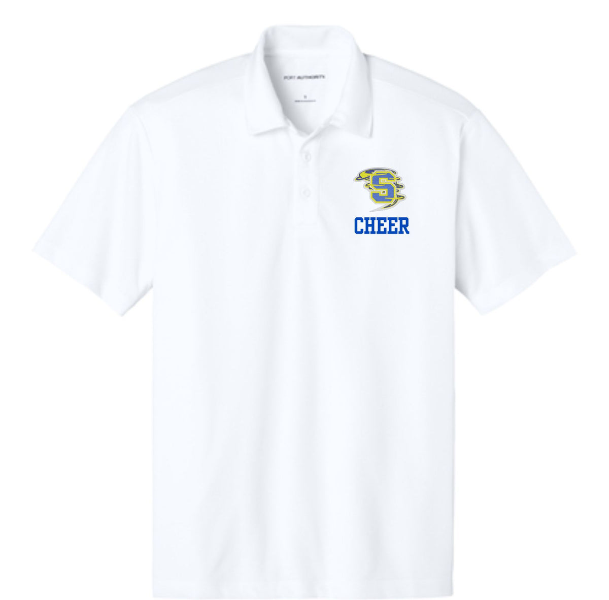 Shs Cheer White Monogram Polo 2025 Kajun Monograms