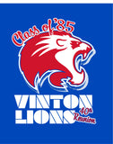 VHS CLASS OF '85 ROYAL BLUE 50/50 TEE-40 YEAR REUNION