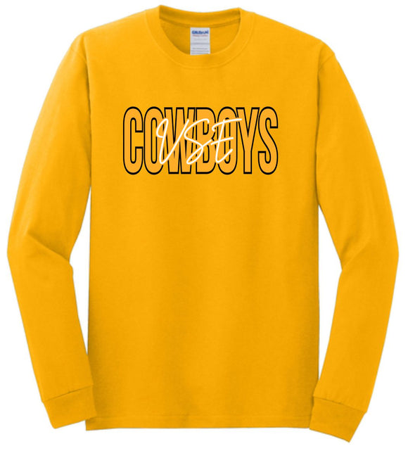 VSE 2025/2026 SPIRIT SHIRTS GOLD LONG SLEEVE COTTON TEES ***SECOND ORDER***