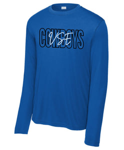 VSE 2025/2026 SPIRIT SHIRTS ROYAL BLUE LONG SLEEVE WICKING ***SECOND ORDER***