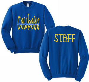 ***STAFF ONLY***VSE 2025/2026 SPIRIT SHIRTS ROYAL BLUE SWEATSHIRT ***SECOND ORDER***