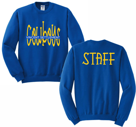 ***STAFF ONLY***VSE 2025/2026 SPIRIT SHIRTS ROYAL BLUE SWEATSHIRT ***SECOND ORDER***