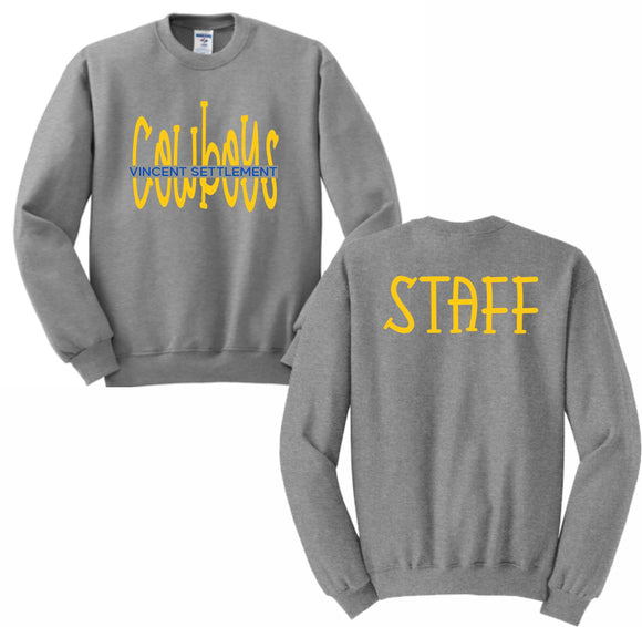 ***STAFF ONLY***VSE 2025/2026 SPIRIT SHIRTS OXFORD GREY SWEAT SHIRT ***SECOND ORDER***