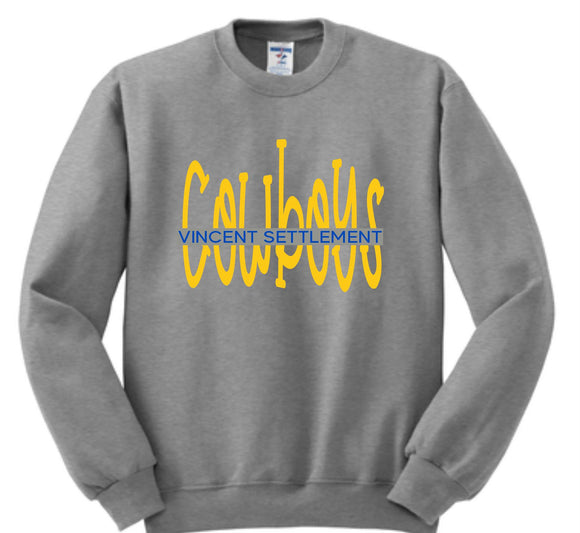 VSE 2025/2026 SPIRIT SHIRTS OXFORD GREY SWEAT SHIRT ***SECOND ORDER***
