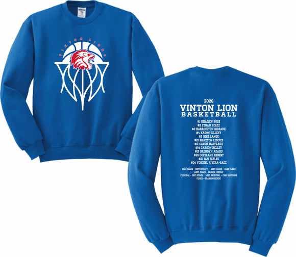 VHS BOYS BASKETBALL 2025-2026 ROYAL BLUE 50/50 SWEATSHIRT