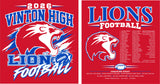 VINTON HIGH FOOTBALL FAN RED 50/50 2026
