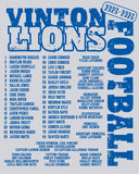 VINTON HIGH FOOTBALL FAN ASHE GREY SHIRT ***SECOND ORDER***