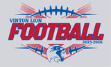 VINTON HIGH FOOTBALL FAN ASHE GREY SHIRT ***SECOND ORDER***