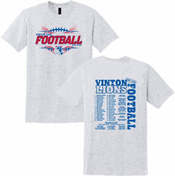 VINTON HIGH FOOTBALL FAN ASHE GREY SHIRT ***SECOND ORDER***