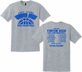 VINTON HIGH GIRLS BASKETBALL SPORT GREY SHORT SLEEVE SHIRTS 2025