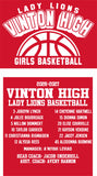 VHS GIRLS BASKETBALL RED COTTON LONG SLEEVE 2026