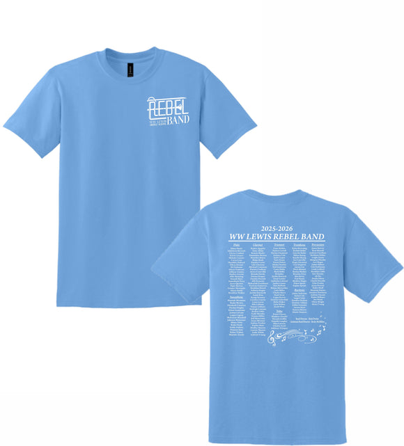 WW LEWIS BAND SHORT SLEEVE CAROLINA BLUE 50/50 TEE 2025/2026