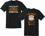 WESTLAKE ROBOTICS BLACK 50/50 SHORT SLEEVE TEE 2026